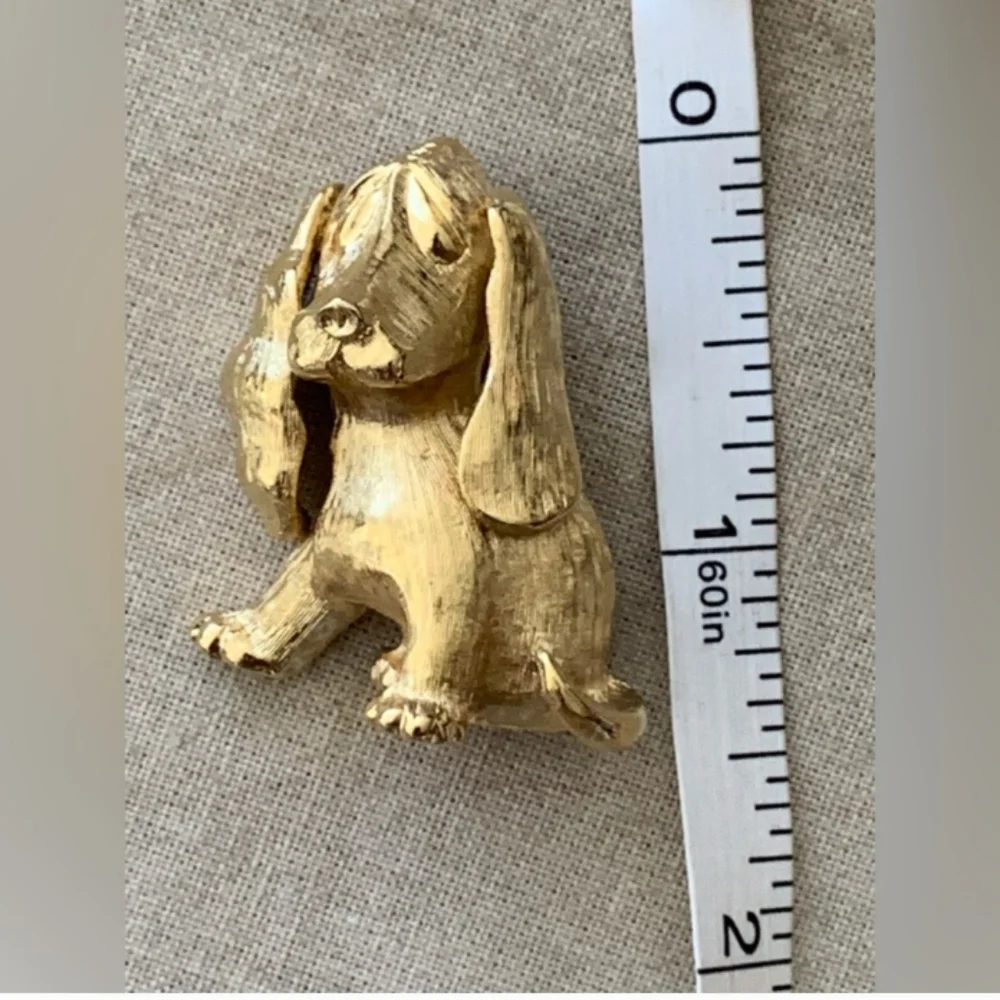 Monet Puppy Brooch